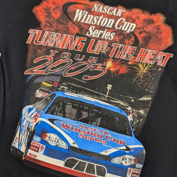 Nascar Winston Cup Series Turning Up The Heat Tour 2003 Vintage Y2K Shirt Large - Picture 4 of 7